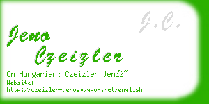 jeno czeizler business card